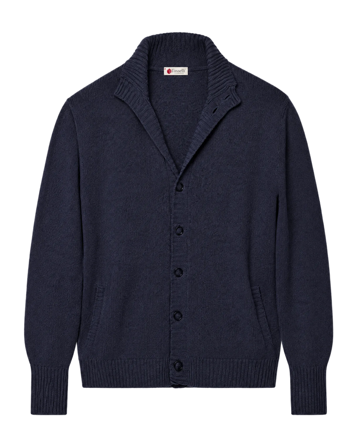 Cardigan in Lana Merinos e Cashmere