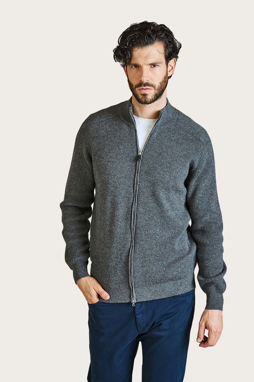 Giacca Maglia Inglese Di Cashmere In Purezza