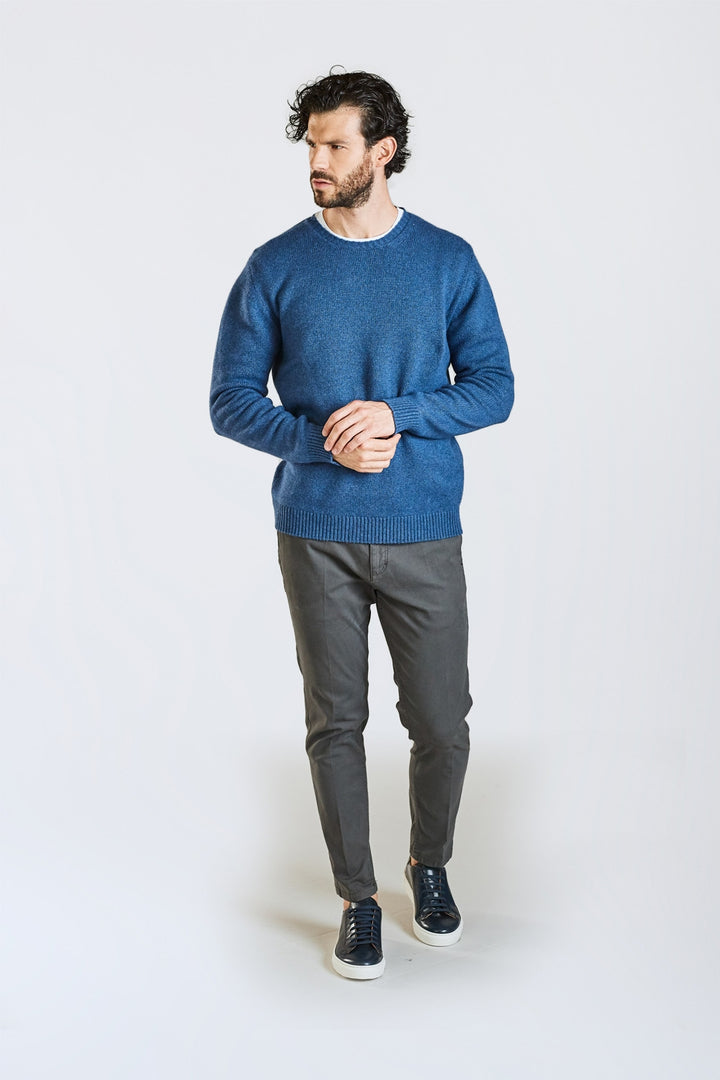 Girocollo Di Cashmere Seta Merinos