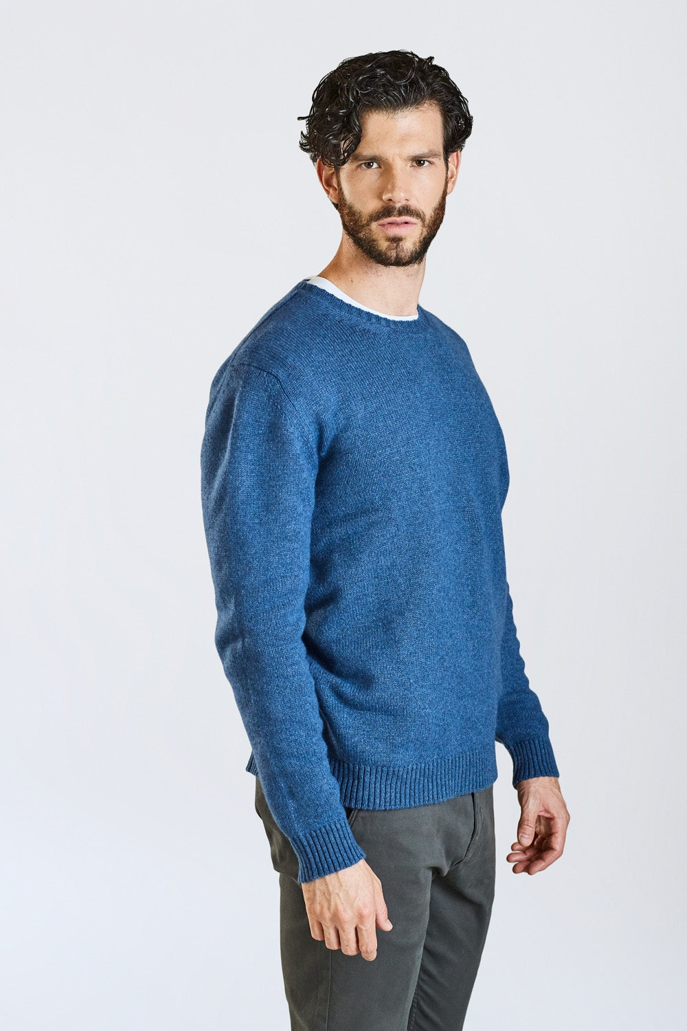 Girocollo Di Cashmere Seta Merinos