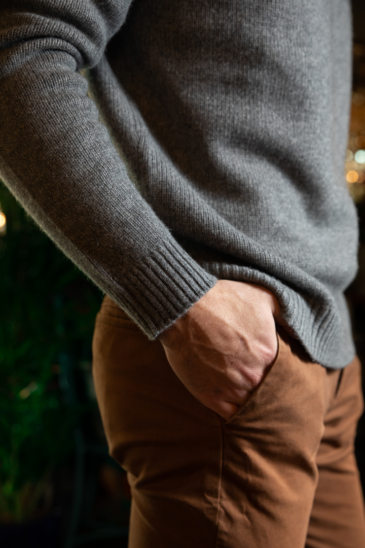 Girocollo Di Cashmere Seta Merinos
