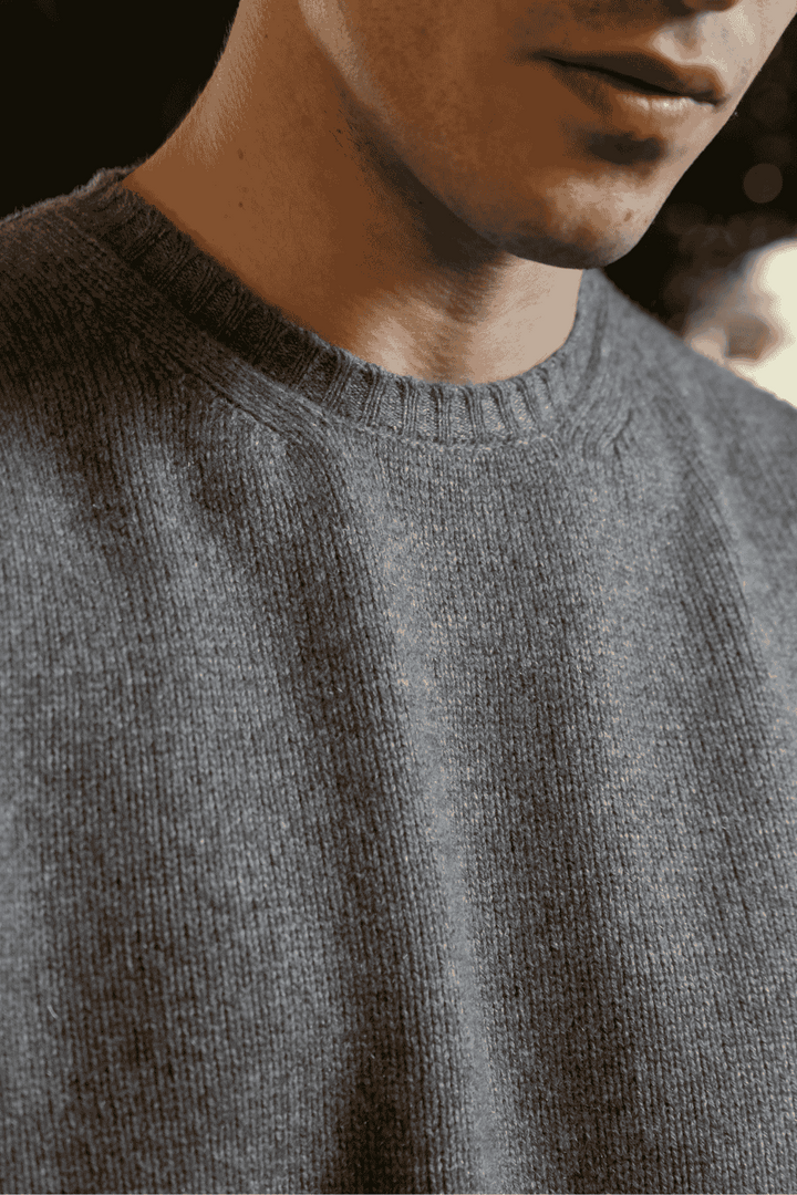Girocollo Di Cashmere Seta Merinos