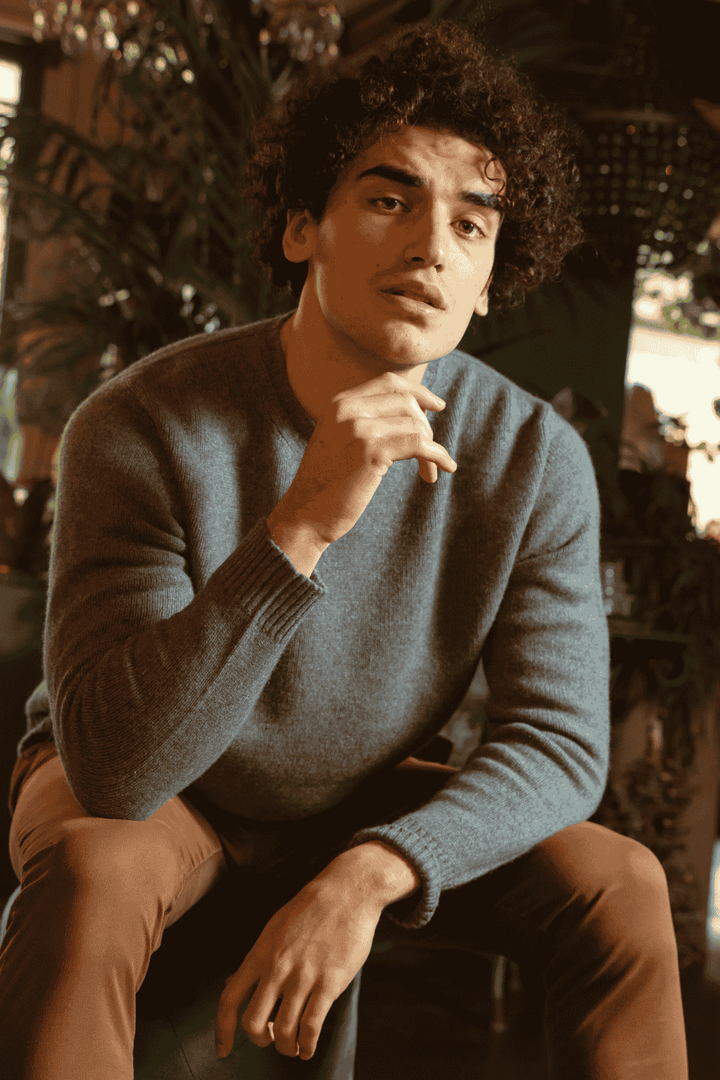 Girocollo Di Cashmere Seta Merinos