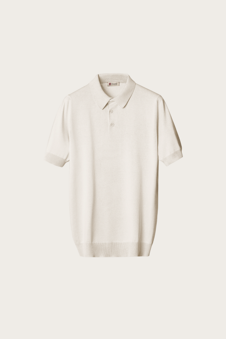 Polo T Shirt di Cotone Organico e Seta