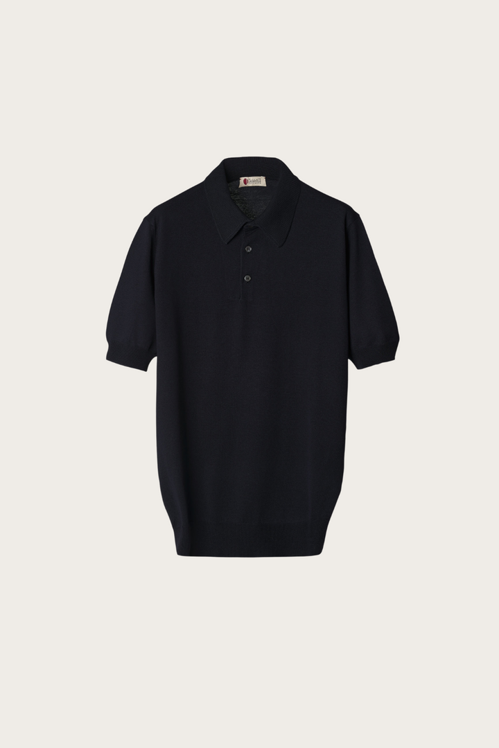 Polo T Shirt di Cotone Organico e Seta