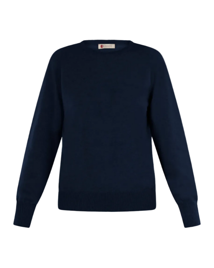 Girocollo con Spalla a Sella di Cashmere e Merinos
