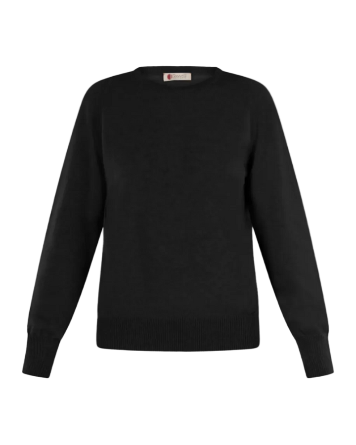 Girocollo con Spalla a Sella di Cashmere e Merinos