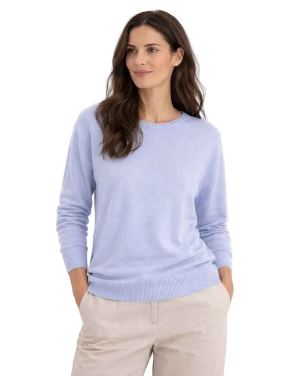 Girocollo con Spalla a Sella di Cashmere e Merinos