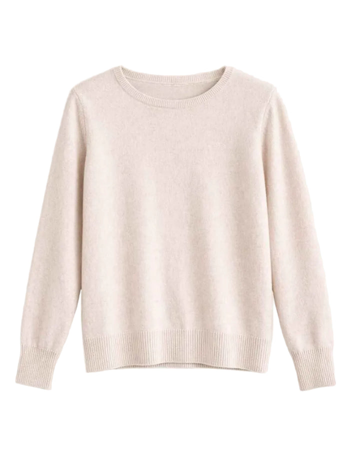 Girocollo con Spalla a Sella di Cashmere e Merinos