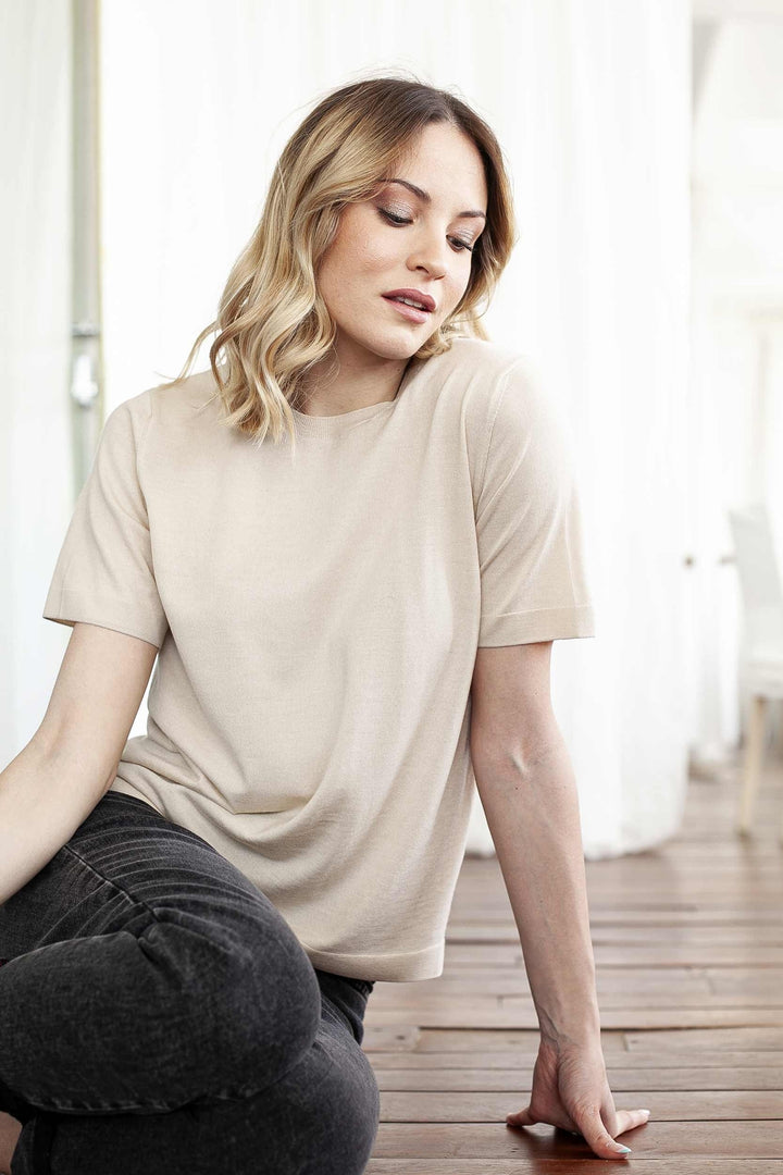 T-Shirt Di Merinos Extra Fine