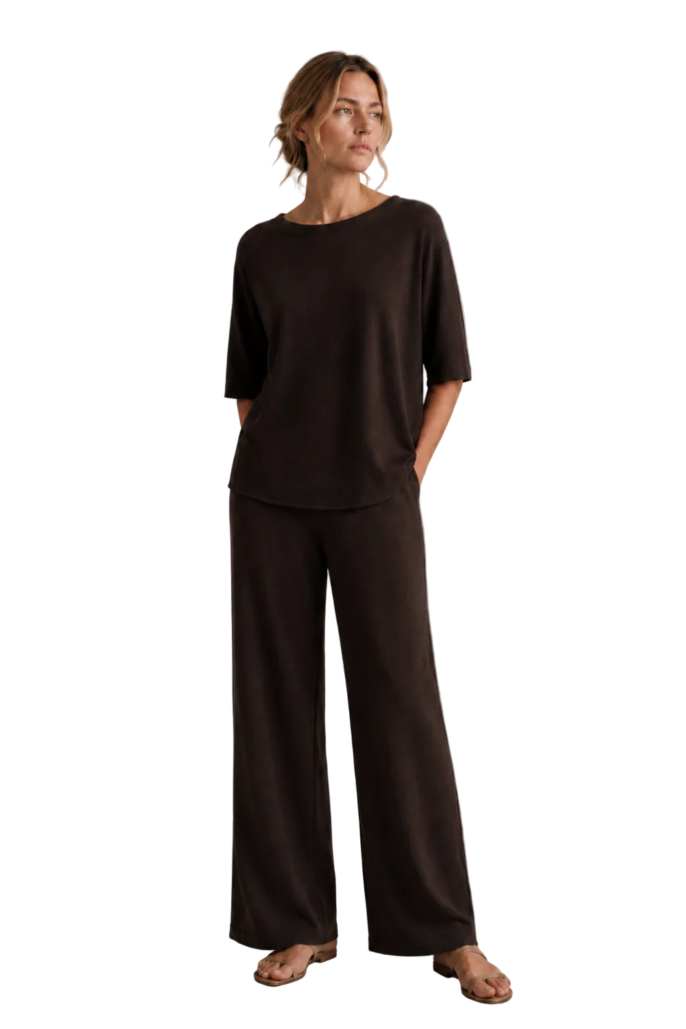 Pantaloni Palazzo di Lana Merinos e Seta